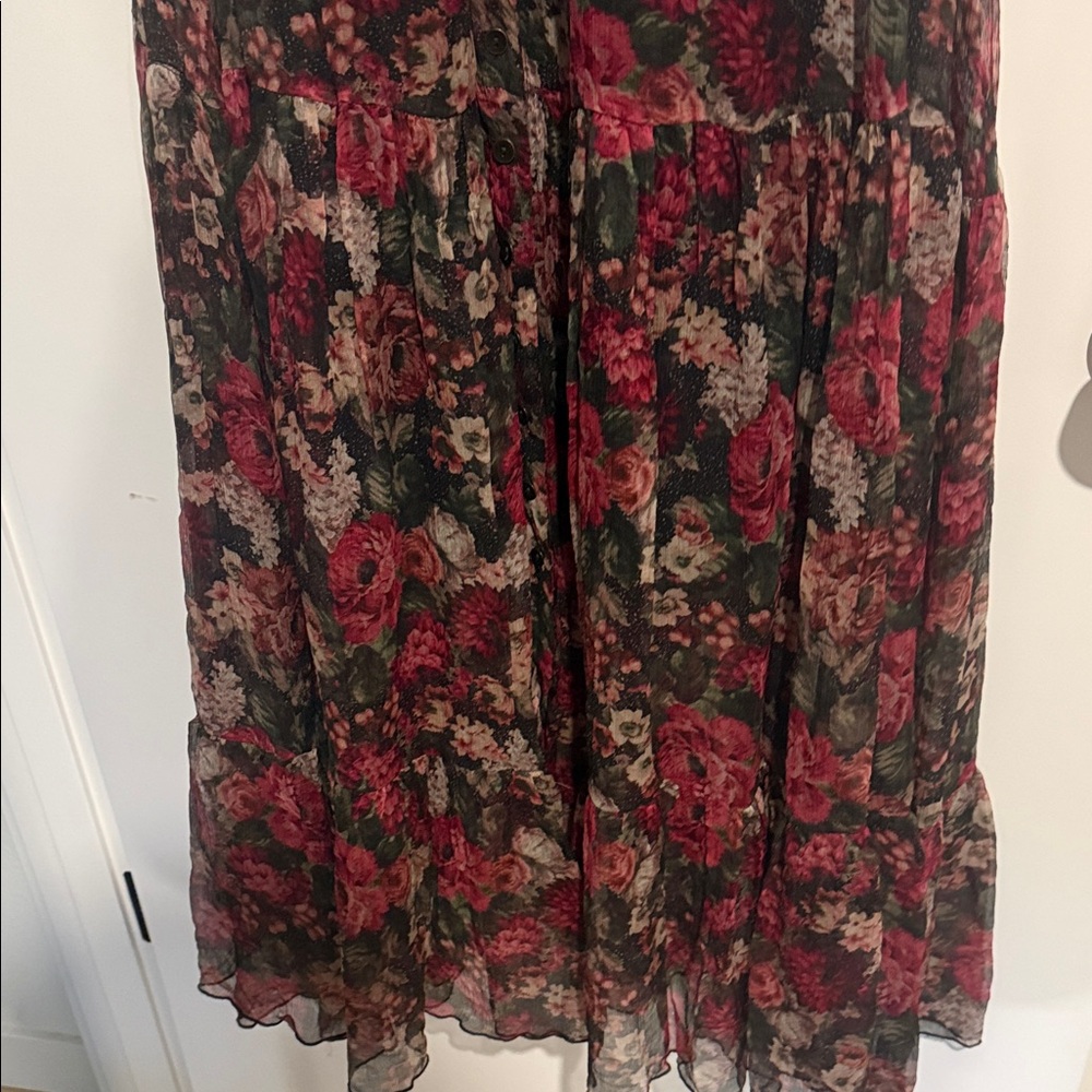 Johnny Was - Jade Floral Maxi Dress - Red and Black - Picture 6 of 8